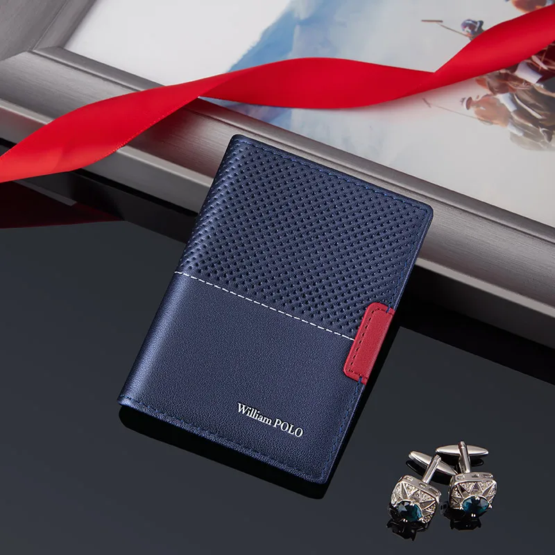 WILLIAMPOLO New New Chinese-made leather men's wallet clip men's wallet leather credit card wallet men's wallet