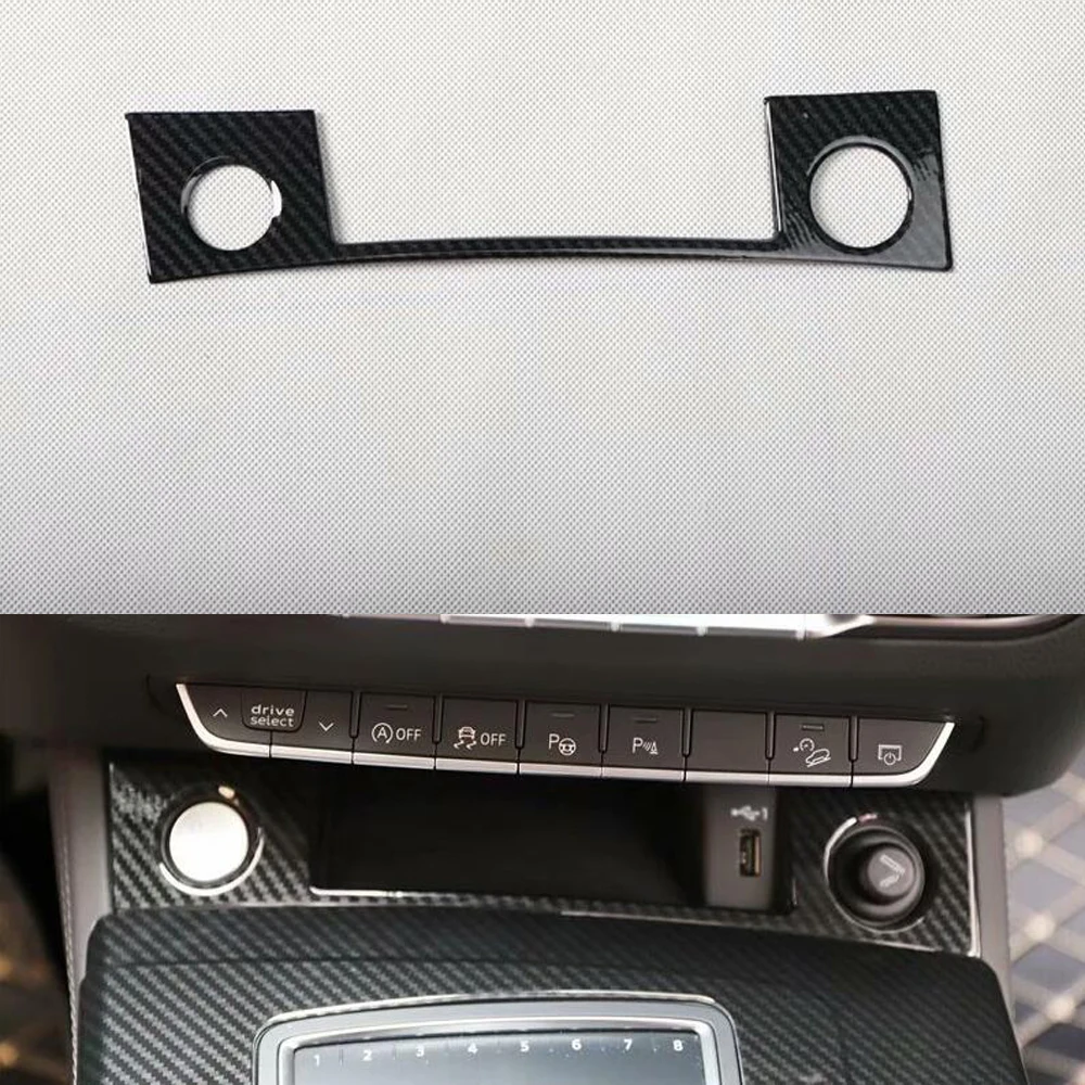 

New ABS Car Accessories For Audi Q5 2020 2021 Left Hand Drive Start and Stop Button Decoration Strips Styling Auot Moldings
