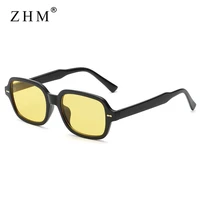 fashion square sunglasses men women fashion small frame yellow sunglasses female retro rivet sunglasses gafas de sol mujer uv400