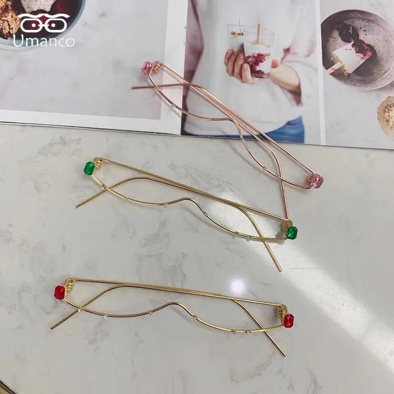 Umanco 2019 хит роскошные очки со стразами оправа для женщин и мужчин металлическая