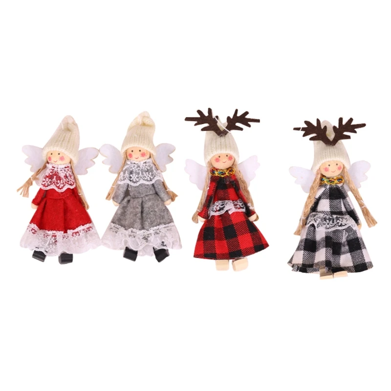 

12 см/дюйма подвесное украшение кукла мини Ангел игрушка для кукольного домика настольное украшение Рождество Новый год любимый подарок для...