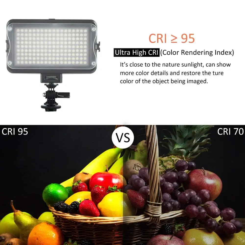 VL 162T CRI95 + светодиодный светильник для видео портативный камеры панель с