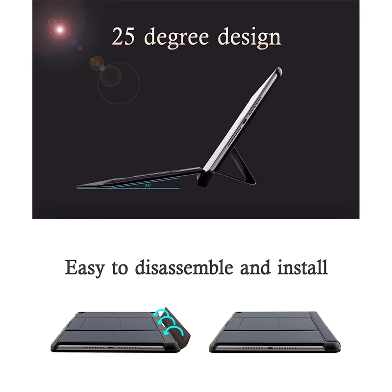 Bluetooth 3 0 беспроводной Чехол для клавиатуры iPad защитный чехол Съемная клавиатура