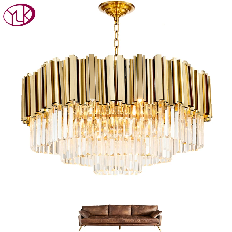 Youlaike Золотая люстра светильник ing креативный дизайн современный хрустальный