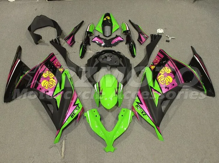 

Новый ABS целые Обтекатели комплекты подходят для KAWASAKI Ninja 300 2013 --- 2019 EX300 13 14 15 16 17 18 19 бодикон набор розовый зеленый