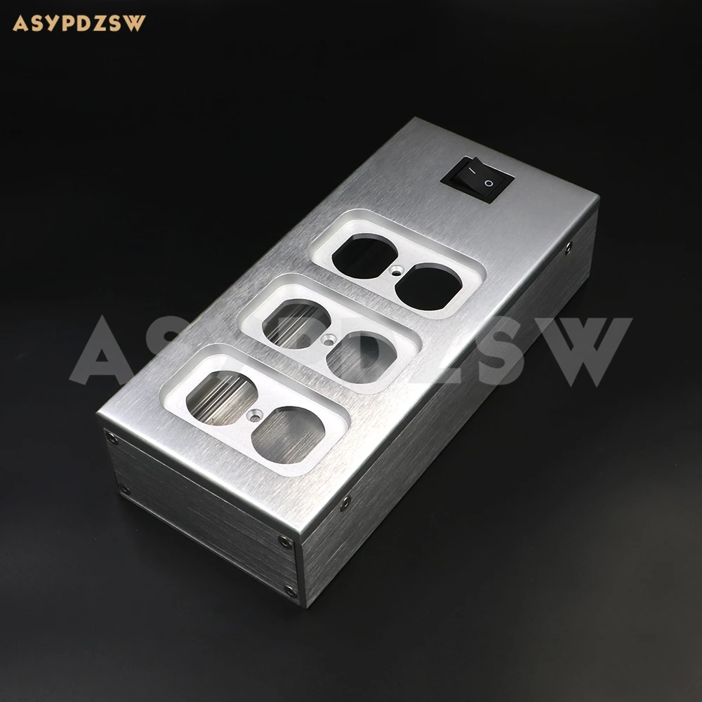 Hi Fi алюминий US AC Мощность компонентов 6 выходов блок Корпус чехол|box chassis|aluminum chassis