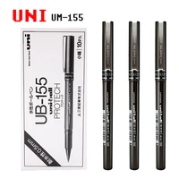 10pcs japan uni ub 155 gel pen straight liquid bullets 0 5mm gel pen integrated ink storage student office business