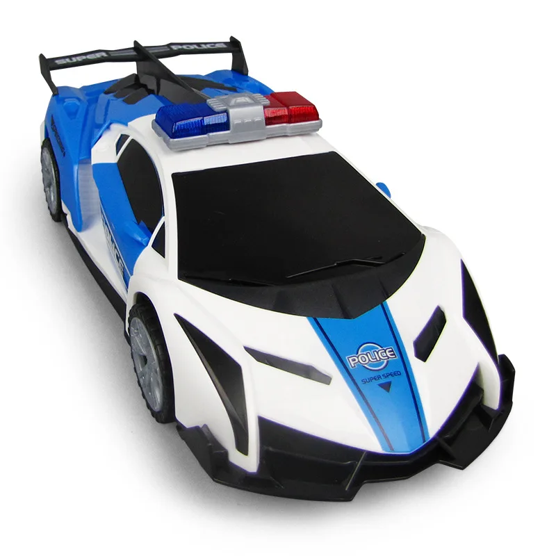 

Educational Children Toys Electric Car Model Toys For Boys Diecasts Police Car 360 Degree Door Lift Deformation Christmas Toys