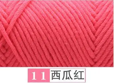 11 5pcs 500 г/лот Милая креативная натуральная мягкая длинная степленная хлопковая пряжа, толстая пряжа для вязания детской шерсти, вплетать в пряжу - Цвет: 11 5pcs
