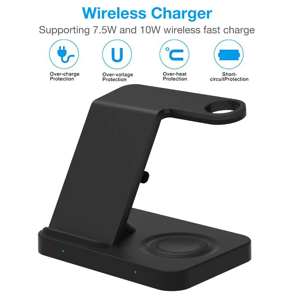 5 In 1 10W Fast Wireless Charger Dock Station For IPhone 11 XR XS Max 8 Apple Watch 2 3 4 AirPods Pro Samsung | Мобильные телефоны