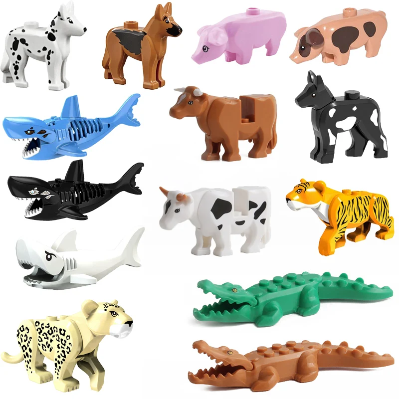 Конструктор Блокировка города Совместимая модель животного Полицейская собака