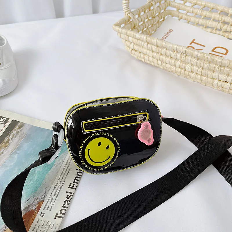 

Cute Smile Children's Messenger Bag Fashion Baby Kids Small Square Shoulder Bags Baby Girls Princess Coin Purse Handbags Wallet