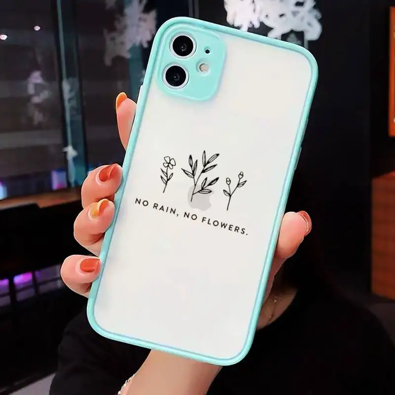 

Great Aesthetic Flower art Phone Cases matte transparent For iphone 7 8 11 12 plus mini x xs xr pro max cover