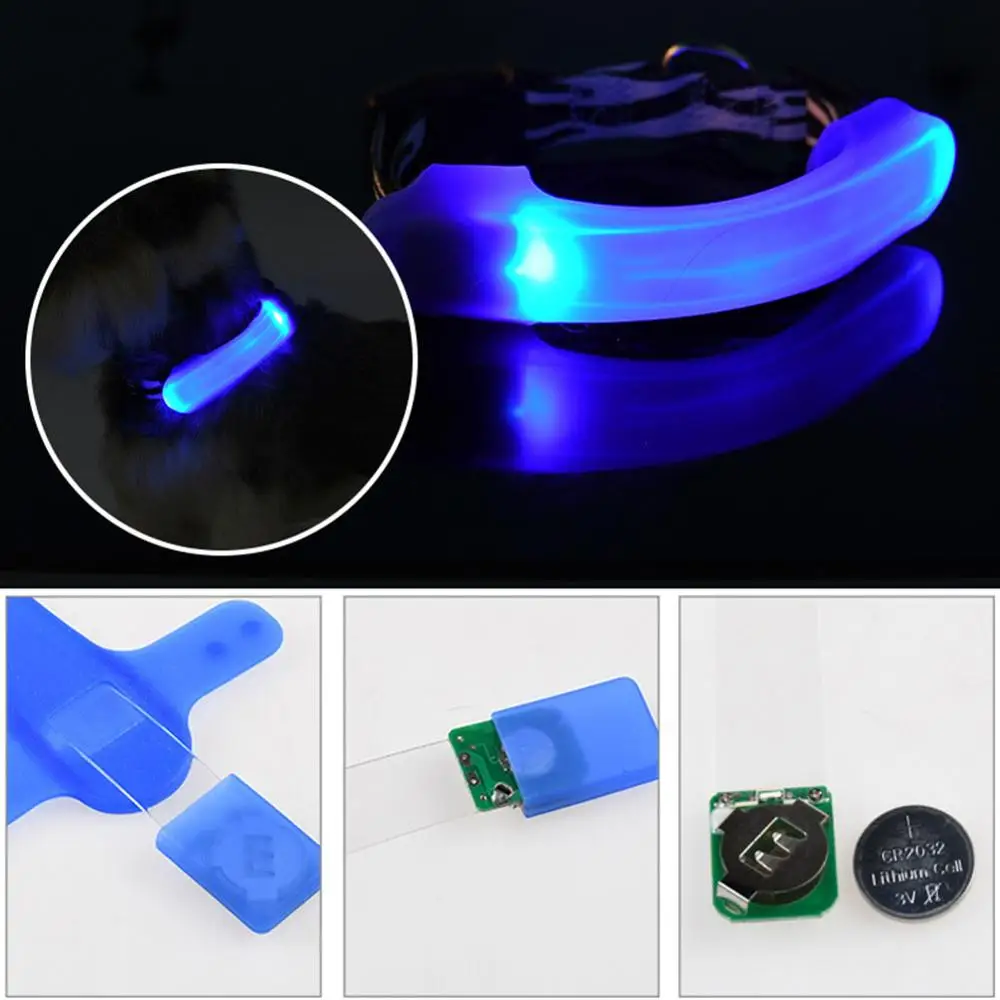 Горячая Распродажа светодиодные силиконовые ремни ошейник для собак против