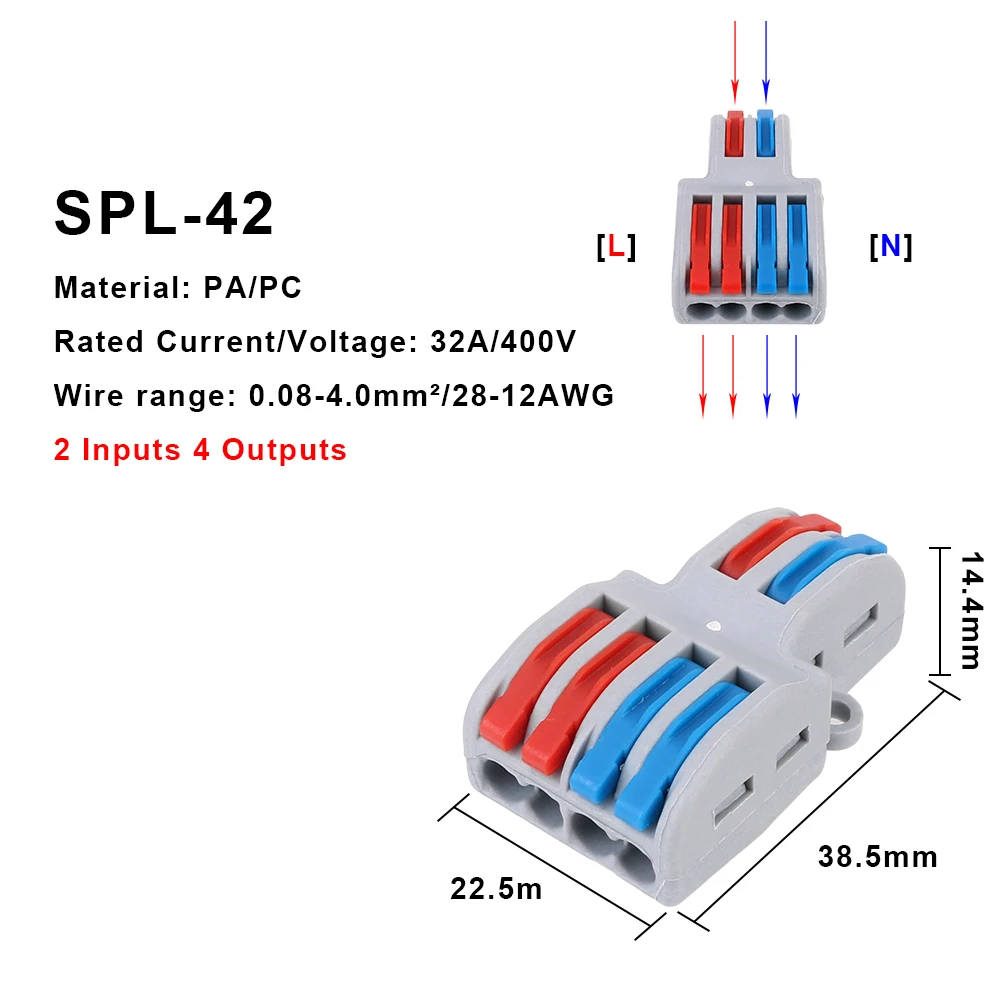 5 шт. мини-клеммные колодки для быстрого сплиттера | Обустройство дома