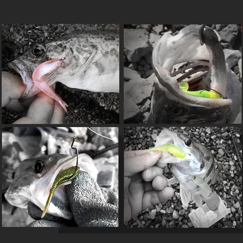 

10pcs/lot High-carbon Steel Fishing Hooks Offset Wide Crank Hook Worm Fishhooks Lure Softjerk Hooks 6#-5/0 Fishing Tackle 2021