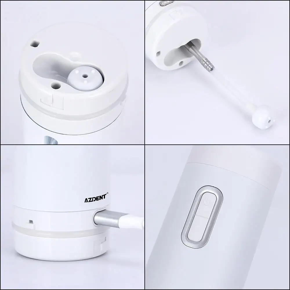 4 режима AZ-007 портативный складной Стоматологический Ирригатор с зубной нитью для струи полости рта USB Перезаряжаемый зуб для чистки носа 200 мл 5 струйных наконечников
