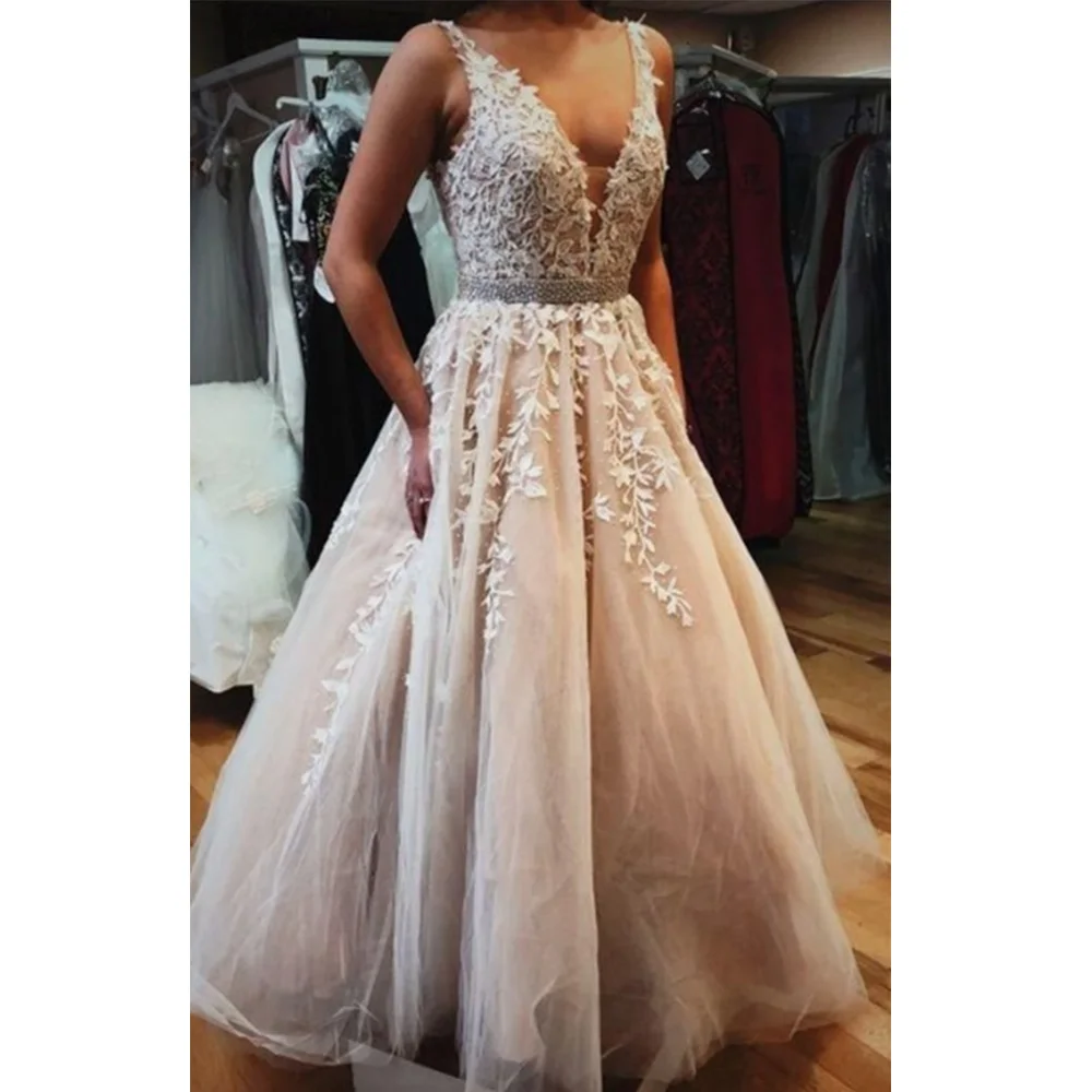 Женское винтажное вечернее платье длинное ТРАПЕЦИЕВИДНОЕ ПЛАТЬЕ С V-образным