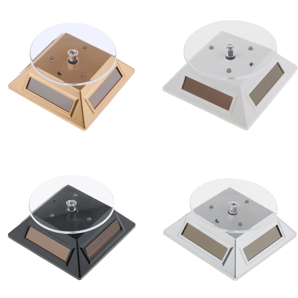 

Upcale Solar Powered 360 Degree Rotating Display Stand Turntable with Light