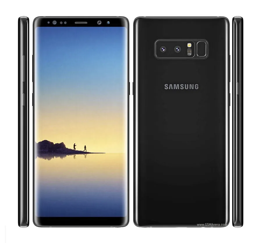 Midnight Black Разблокированный samsung Galaxy Note8 N950U snapdragon835 NFC две задние камеры Восьмиядерный 6,3 дюймов 6 Гб ram 64 Гб rom - Цвет: Midnight Black