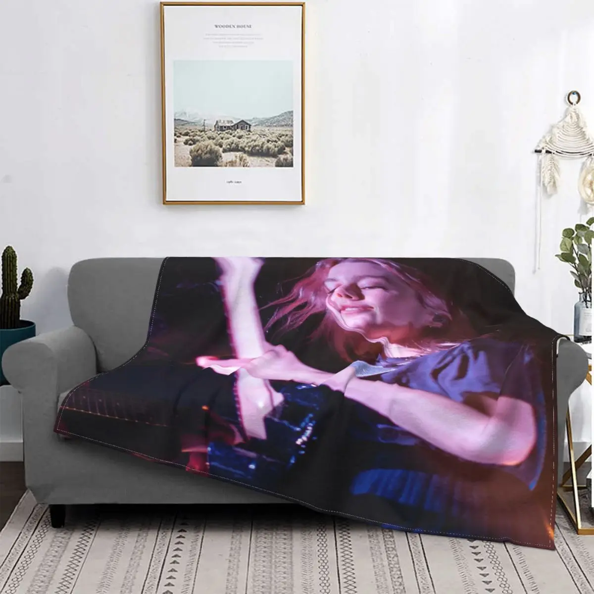 

Manta a cuadros para cama, coberde toalla Kawaii, 2 единицы