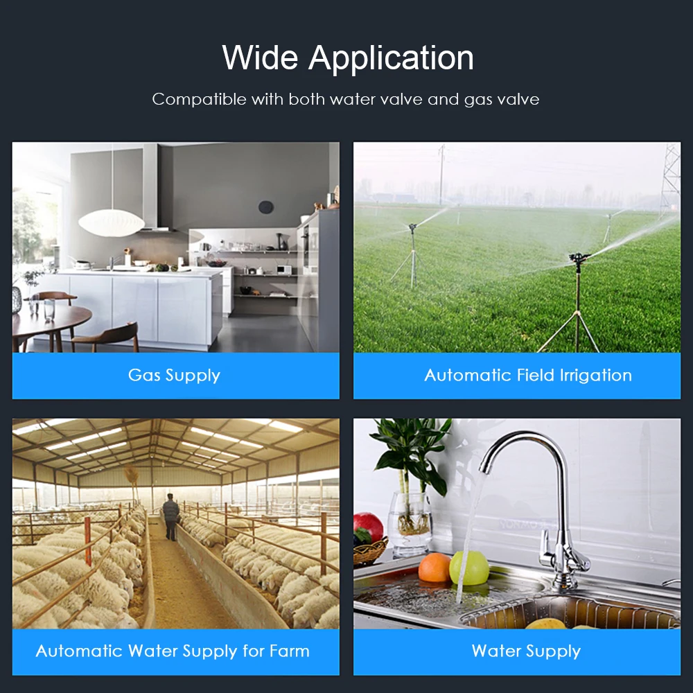 Интеллектуальная беспроводная(Wi-Fi) клапан для газа, воды Управление; приложение Управление автоматический Электрический переключатель Беспроводной дистанционного Управление клапан переключения воды газовый Оповещатель