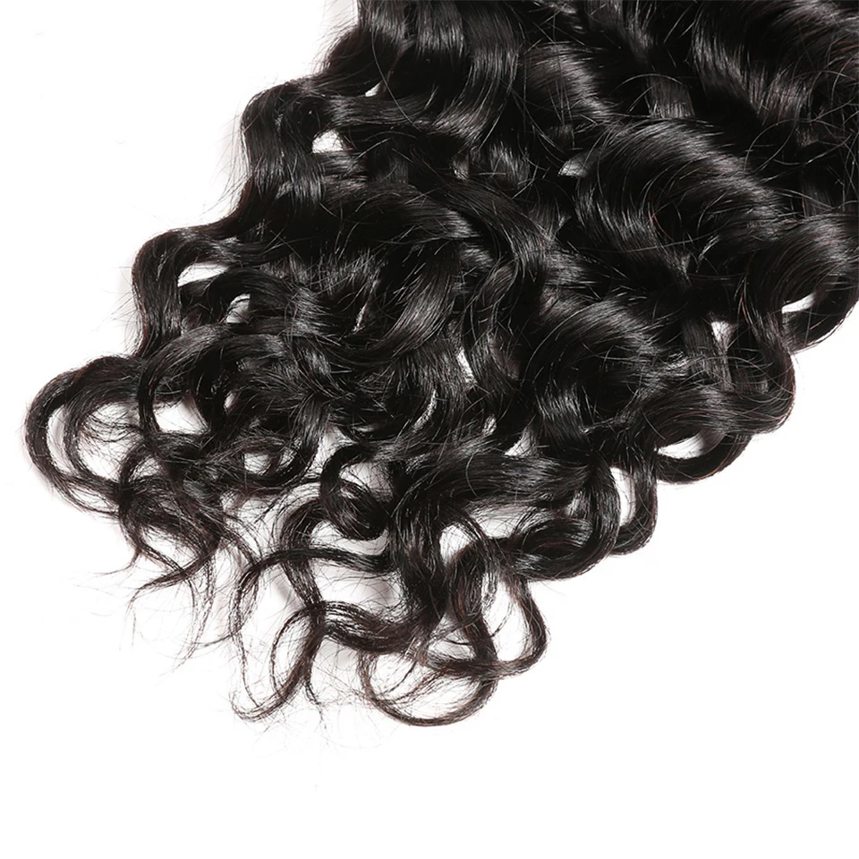 

RUIMEISI Brazilian Water Wave 13X4 Lace Frontal Closure Remy Frontal Closure Natural Hairline Pre Plucked With Baby Hair