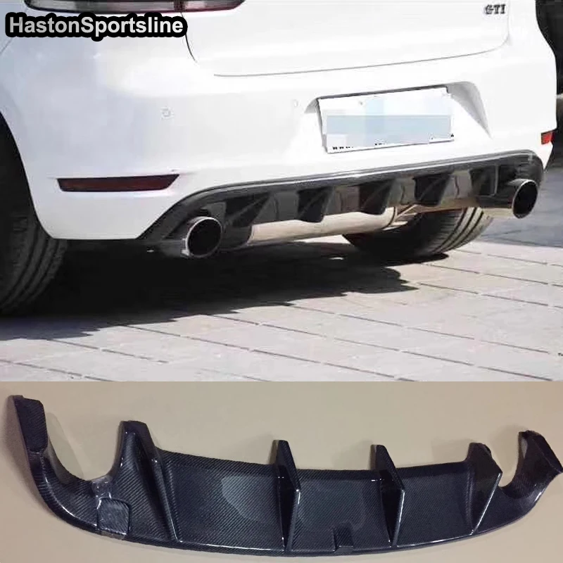 

For Golf 6 GTI Carbon Fiber Car Rear Bumper Diffuser Spoiler for Vilkswagen MK6 GTI Bumper Only Car Accessories