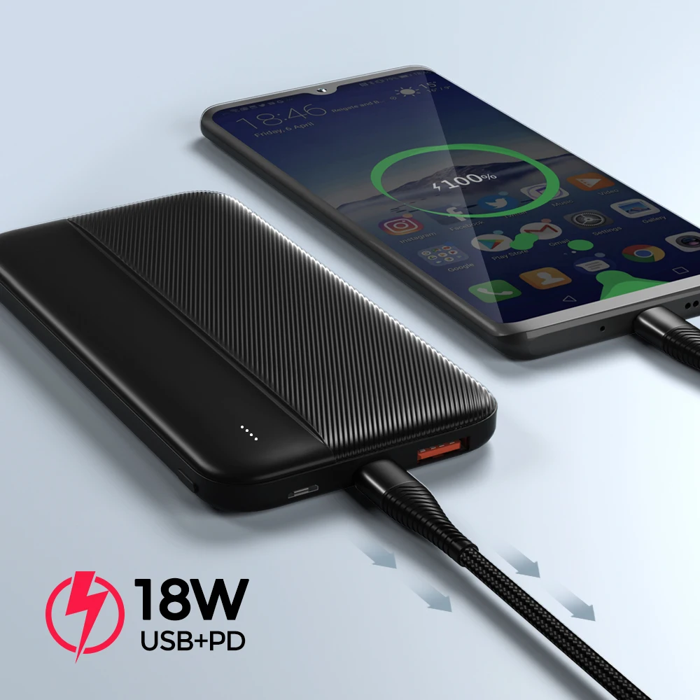 

YKZ Power Bank 10000mah Portable Charging Charger Powerbank 18W Mobile Phone External Battery Powerbank For Xiaomi iPhone phone