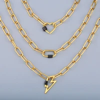 funmode hip hop link chain necklace pendant for women dress accessories women party jewelry wholesale fn110