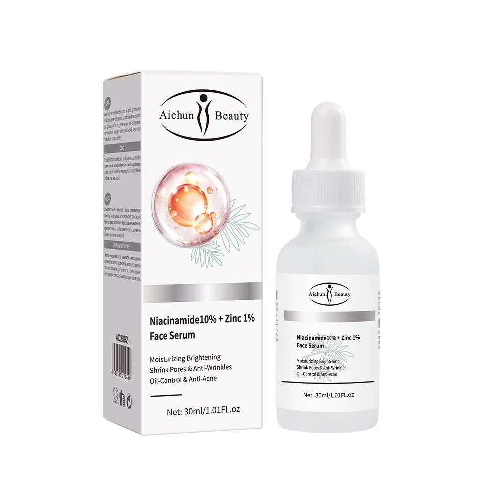 

Aichun Niacinamide 10% +Zinc 1% Face Serum Moisturizing Brightening Shrink Pores Anti-Wrinkles Oil-Control Anti-Acne 30ml