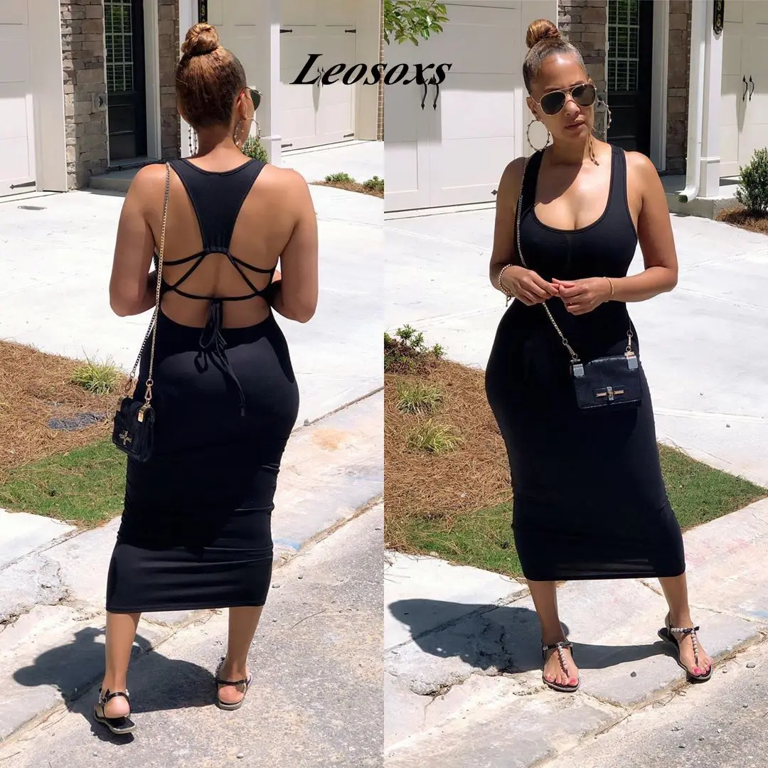 

Women's dress Solid color halter cutout Slim Maxi Dressees Sexy Summer Beach Halter Dress Casual Sleeveless Bandage Long Dress