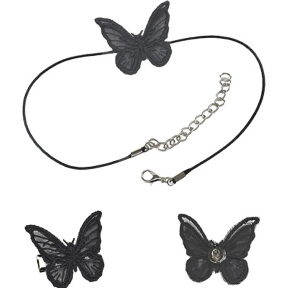 Заколки для волос женские с вышивкой в Корейском стиле 6 шт. романтичное Белое