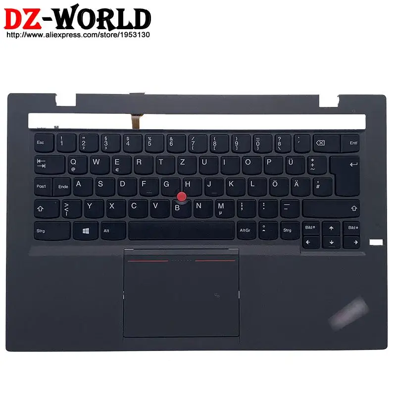 

New/origl Shell C Cover Palmrest Upper Case With German Backlit Keyboard Touchpad for Lenovo Thinkpad X1 Carbon 2nd Gen Laptop