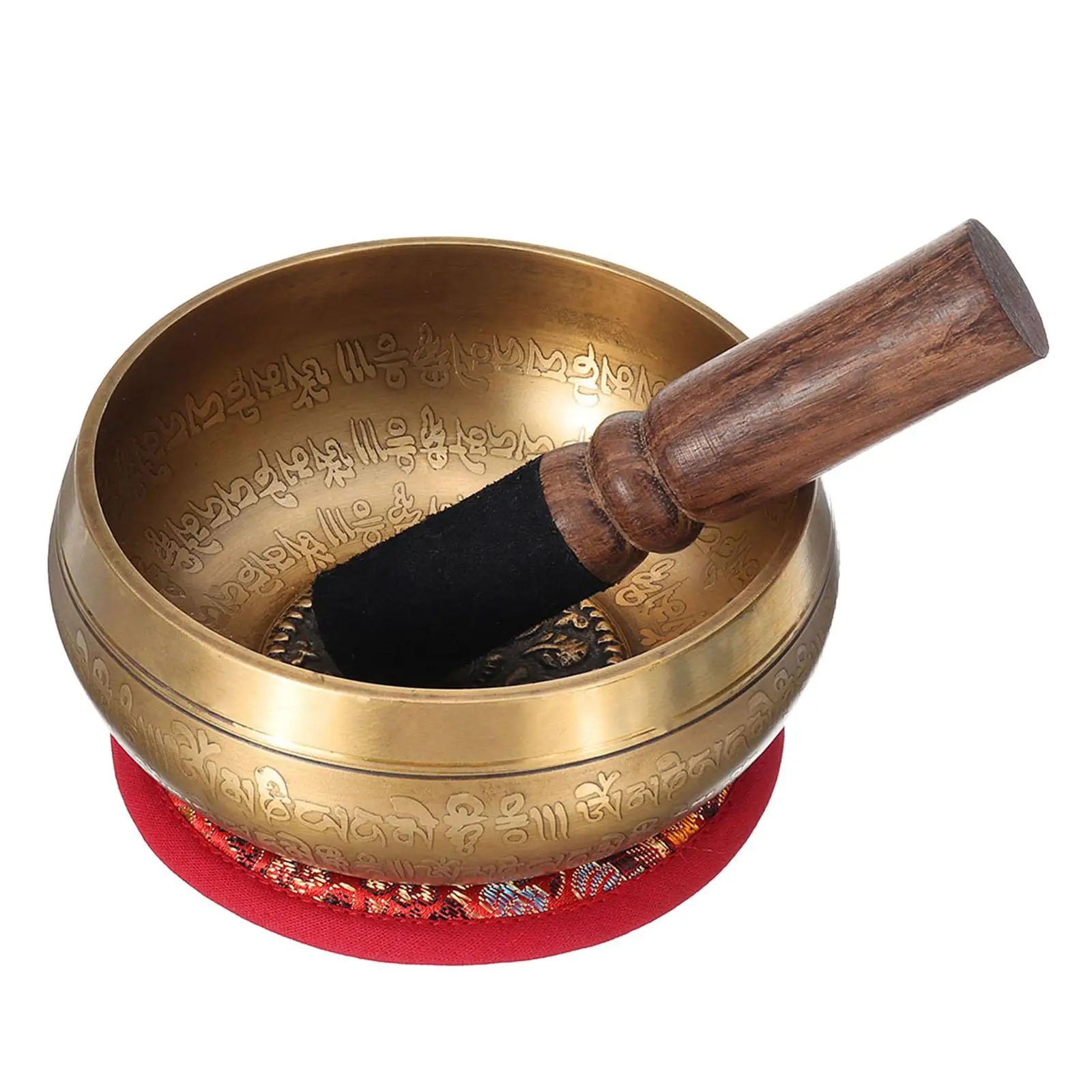 

Copper Gilt Yoga Singing Bowl Buddhism Tibetan Chakra Meditation Buddhis