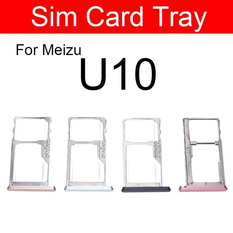 Двойной держатель лотка для sim-карты для Meizu U10 U680h Sim Memoty, гнездо адаптера для карт, запасные части для сотового телефона