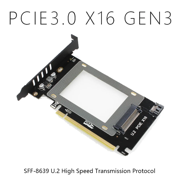 Переходник PCI E Riser 3 0 4X X16 к стандарту U.2 адаптер NVMe PCIe SSD e U2 карта M.2 NGFF 2 5 'SSD