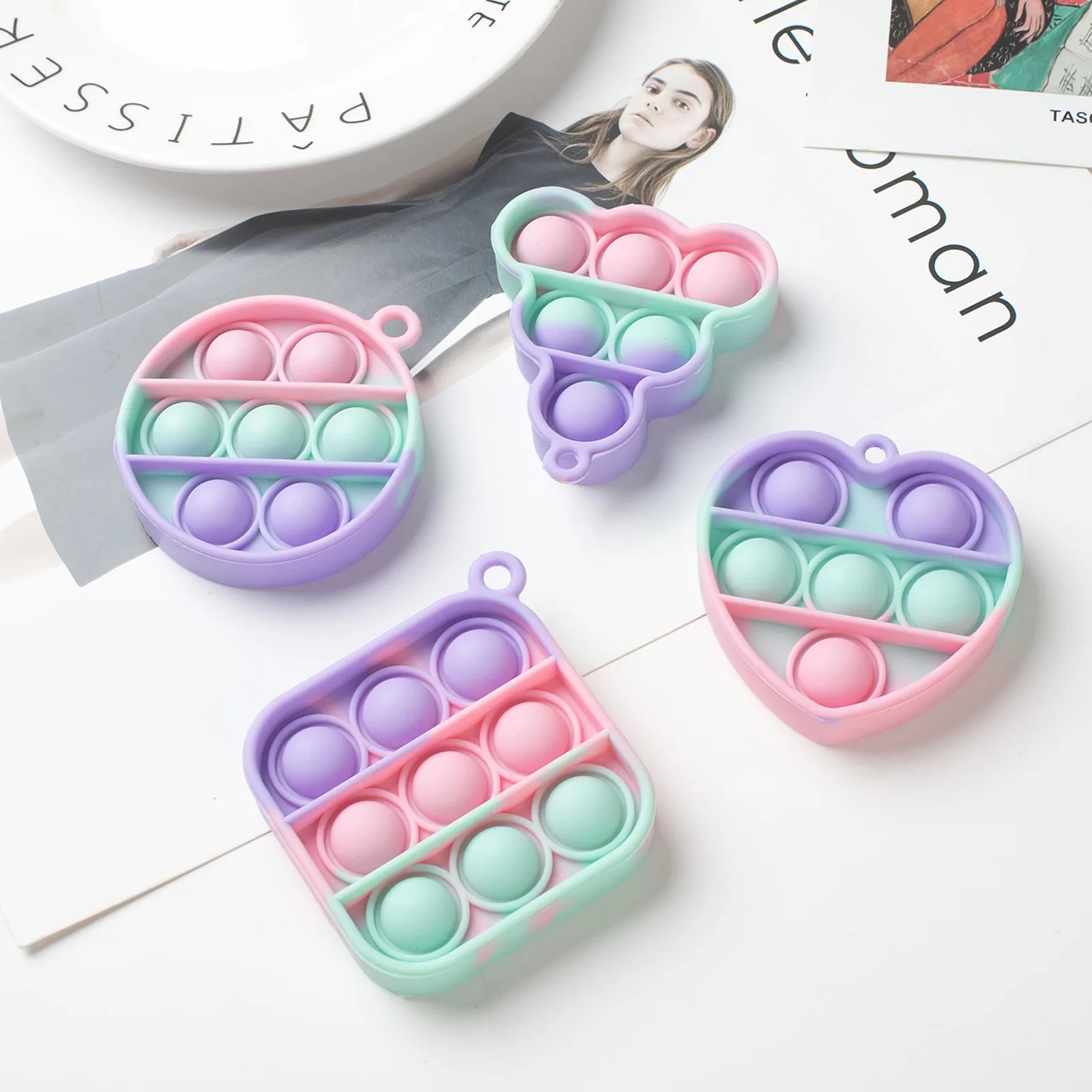 Игрушка антистресс Pop бесконечная эдамамская игрушка горох бобы брелок