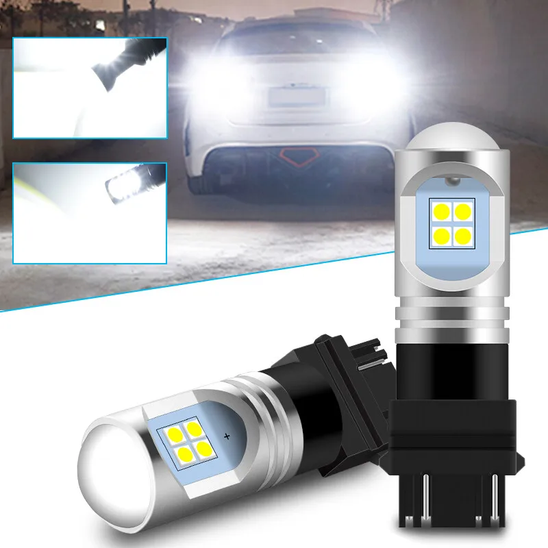 3156/3157 Реверсивный стоп-сигнал автомобиля, указывающий поворот, парковочный светильник лампы DC12-30V белого цвета светодиодный чип светильника обратного хода 2шт вкл.