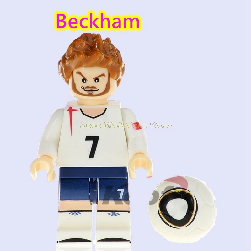 Beckham Football Player Cristiano Ronaldo Neymar Beckham Kobe Bryant Messi Pogba Modric Labron James Toys For Children Building Blocks - Цвет: Beckham