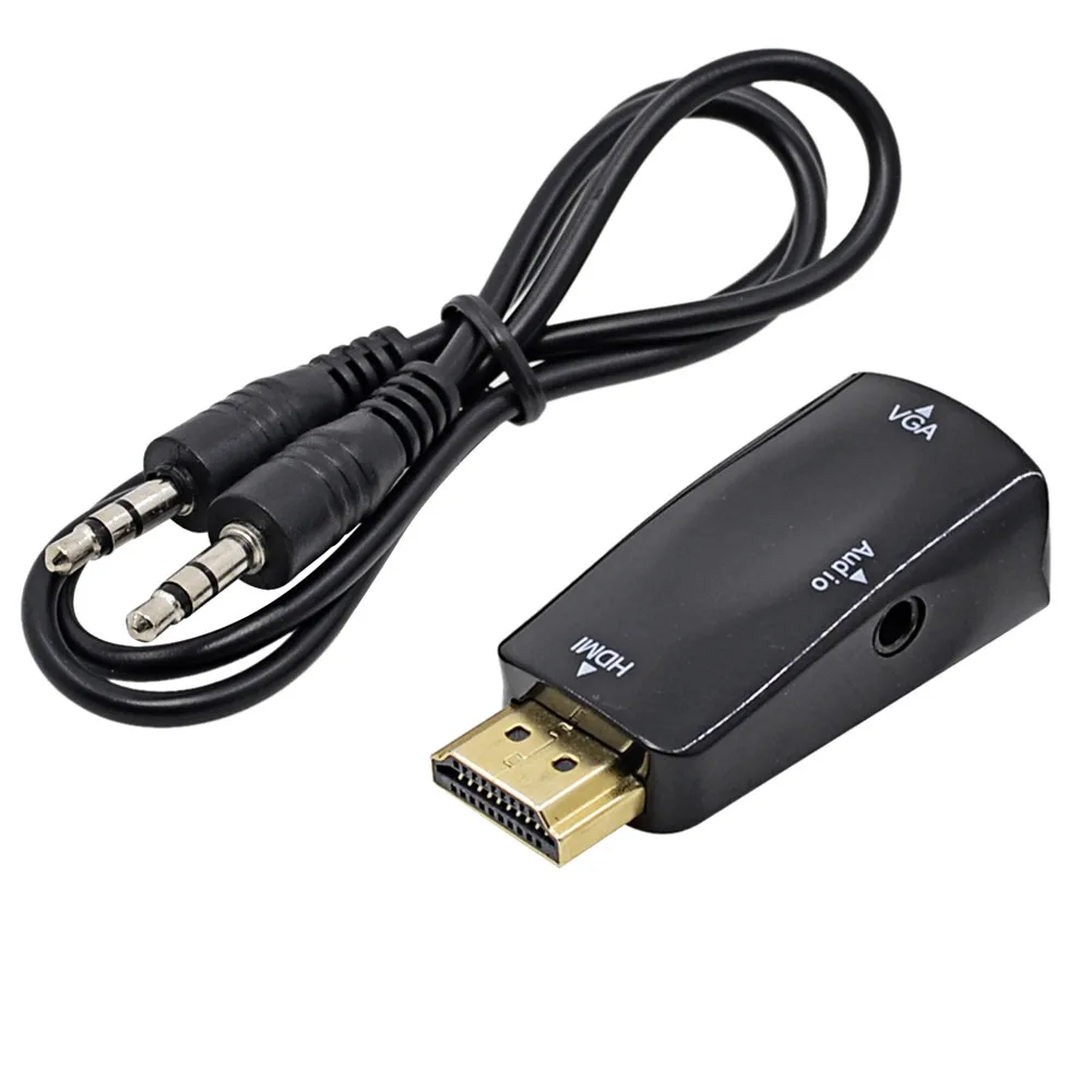 HDMI в VGA конвертер HDMI2VGA разъем адаптер + аудио кабель для ПК компьютера ноутбука