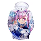 HOLOLIVE VTuber minato aqua 3D Толстовка модный осенний костюм Winer детские толстовки спортивная одежда молодежная жизнерадостная Одежда для мальчиковдевочек