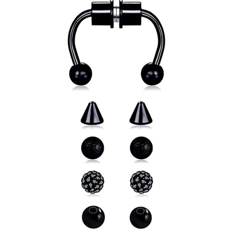 Новинка модное U-образное кольцо для носа в стиле хип-хоп Магнитная перегородка