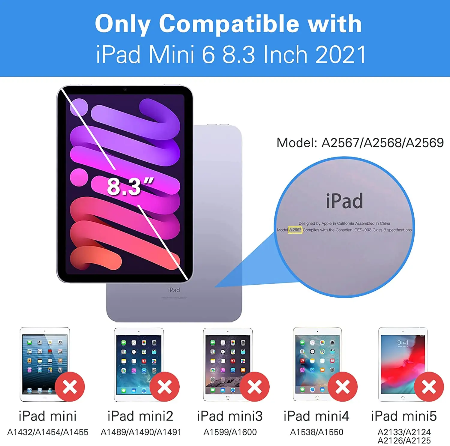 Фото Для iPad Mini 7-го поколения (A17 Pro) 2024: Защитная пленка из закаленного стекла с фильтром конфиденциальности, полное покрытие, антишпионская защита экрана для iPad Mini 7 №4