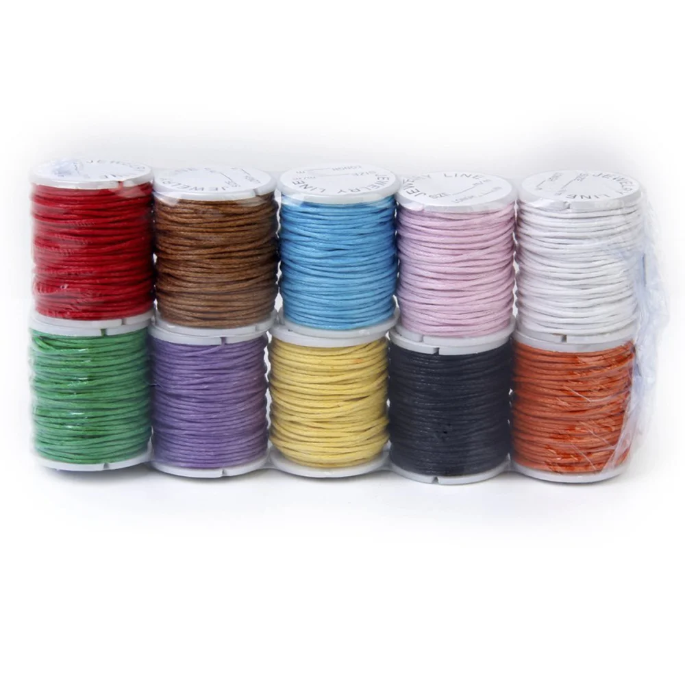 

10 Rolls 1mm Waxed Nylon Hand Knitting Cord String Beading Thread (Random Color)