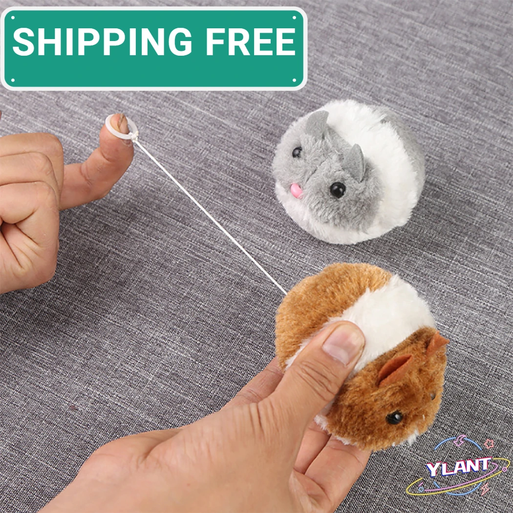 

SWT Interactive Bite Toy 1PC Cute Cat Toy Plush Fur Toy Shake Movement Mouse Pet Kitten Funny Movement Rat Little