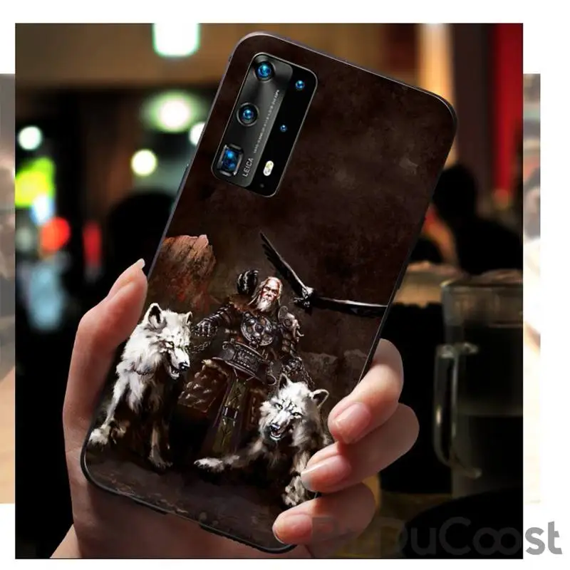 

Viking odin norse Huginn Muninn bird Soft Phone Case For Huawei P9 10 20 30 40 P Smart 20lite 2019 P30 lite Pro P9 lite 2017