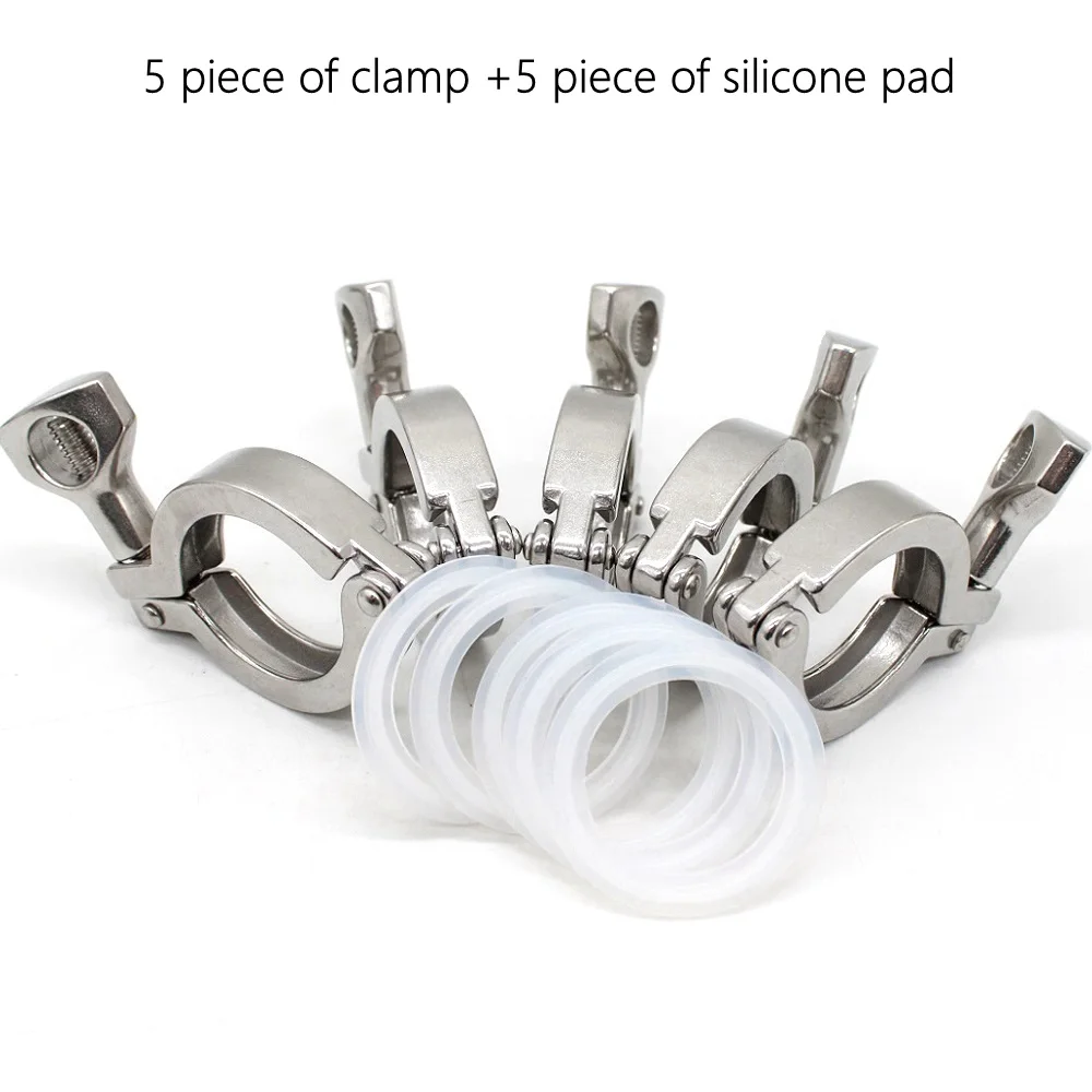 Сверхмощный зажим SS304 из нержавеющей стали одноконтактный с силиконовой