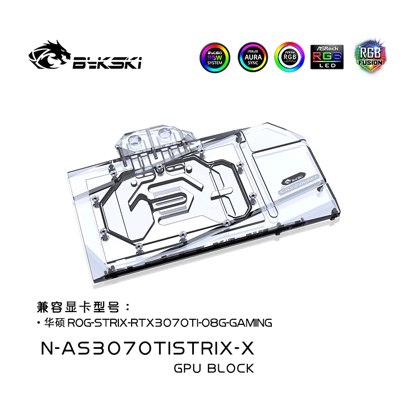 

Bykski GPU Cooler water Block for Asus RTX3070TI-Gaming Raptor video card GPU Water Cooling radiator N-AS3070TISTRIX-X
