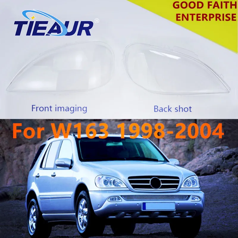 

4Doors Headlight Transparent Glas Lens Cover for benz W163 ML320 ML350 ML500 98-04 Headlamp Clear Shell Replaced Car Accessories